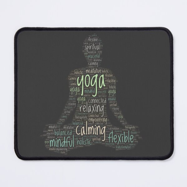 Item preview, Yoga Wordcloud for Darker Backgrounds designed and sold by WordsYouLove.