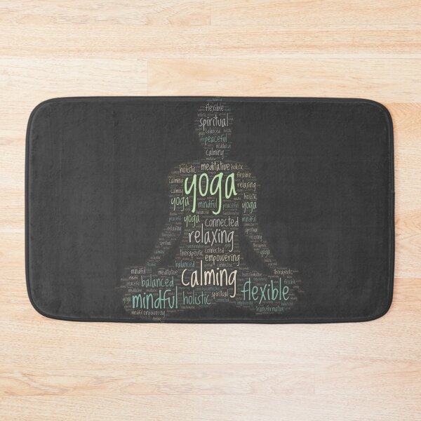 Item preview, Yoga Wordcloud for Darker Backgrounds designed and sold by WordsYouLove.
