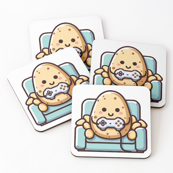 Aperçu de l'œuvre Adorable Gamer Potato Couch Playtime créée et vendue par OniumEth.