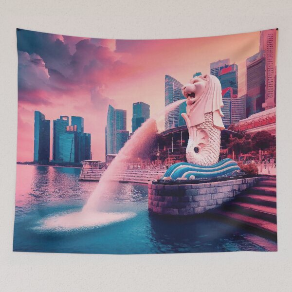 Item preview, Merlion Park, Singapore at Sunset designed and sold by badguyduh.