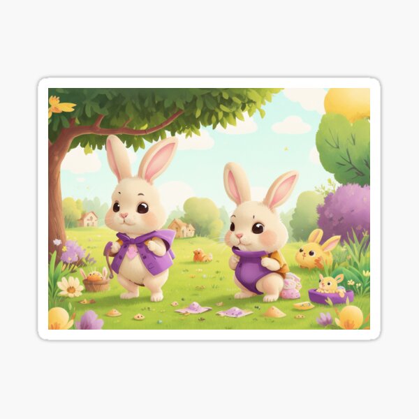 Item preview, Two Rabbit brothers in the countryside designed and sold by SweetCheeses7.