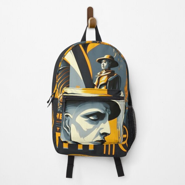 Item preview, Metropolis City Futuristic Face Light Games Film Black Yellow Gold Beige designed and sold by G-M-Designs.