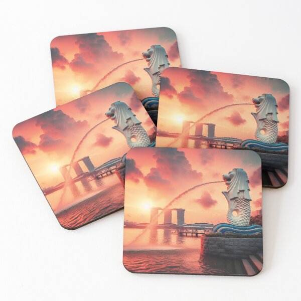 Item preview, Merlion Park, Singapore at Sunset designed and sold by badguyduh.