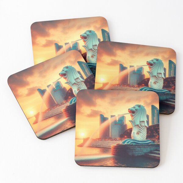 Item preview, Merlion Park, Singapore at Sunset designed and sold by badguyduh.