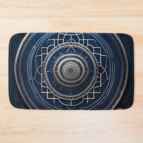 Item preview, Celestial Harmony Mandala Art on Blue Canva designed and sold by SpiritualManda.