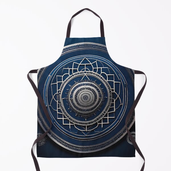 Item preview, Celestial Harmony Mandala Art on Blue Canva designed and sold by SpiritualManda.