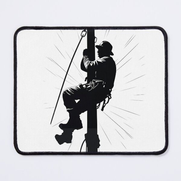 Item preview, Cool Lineman Silhouette on Utility Poles designed and sold by LineXpressions.