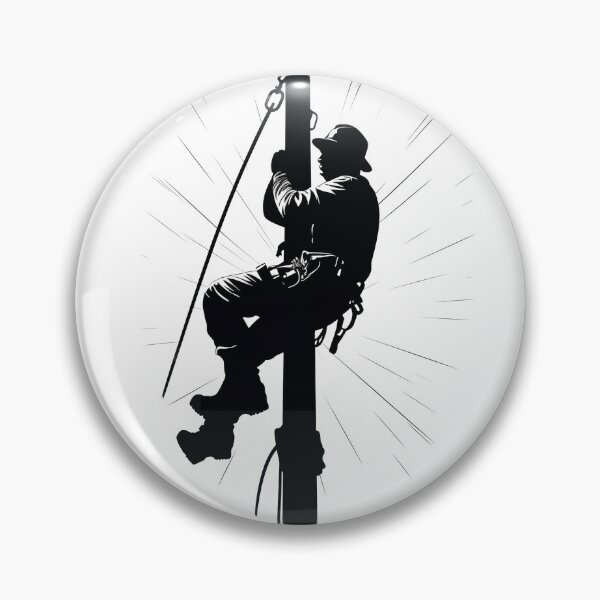 Item preview, Cool Lineman Silhouette on Utility Poles designed and sold by LineXpressions.