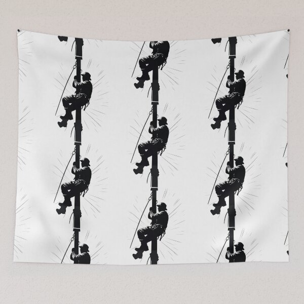 Item preview, Cool Lineman Silhouette on Utility Poles designed and sold by LineXpressions.