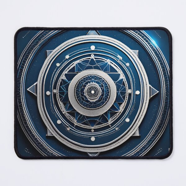 Item preview, Sacred Geometry Mandala Balance Blue designed and sold by SpiritualManda.