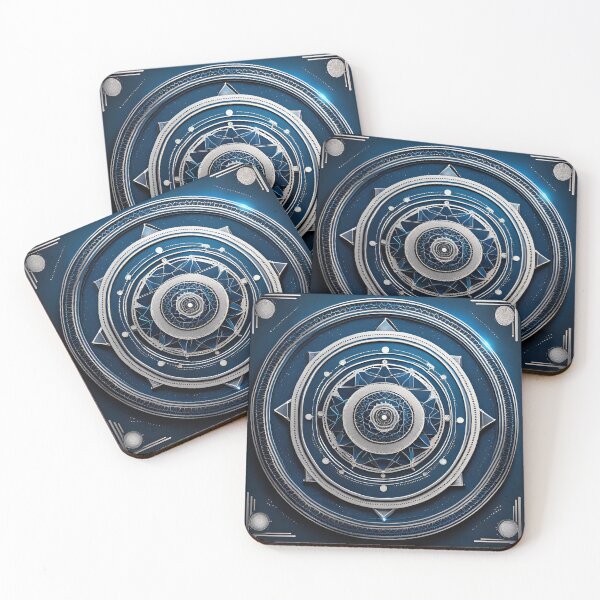 Item preview, Sacred Geometry Mandala Balance Blue designed and sold by SpiritualManda.