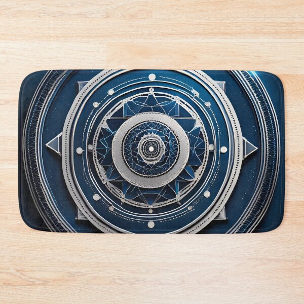 Item preview, Sacred Geometry Mandala Balance Blue designed and sold by SpiritualManda.
