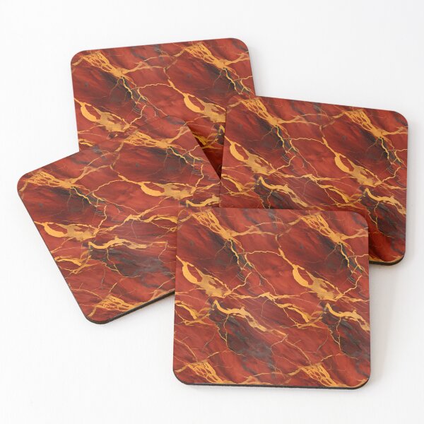 Item preview, Red and Gold Seamless Repeating Marble Tile Pattern designed and sold by PeteRascal.