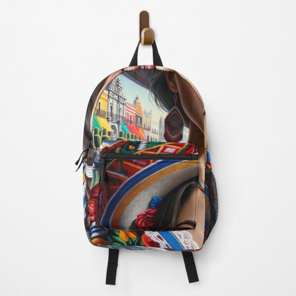 Item preview, Essence of Mexico Hyperrealistic Portrait of a Latina Woman designed and sold by masquetea.