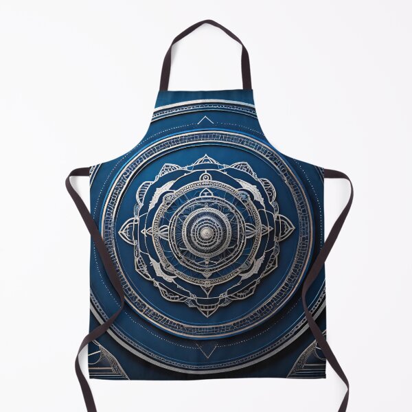 Item preview, Cosmic Harmony Mandala Silver Blue designed and sold by SpiritualManda.