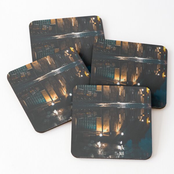 Item preview, Puddle reflection of the lightened up York Street in early rainy morning Bath designed and sold by Rowena Ko.