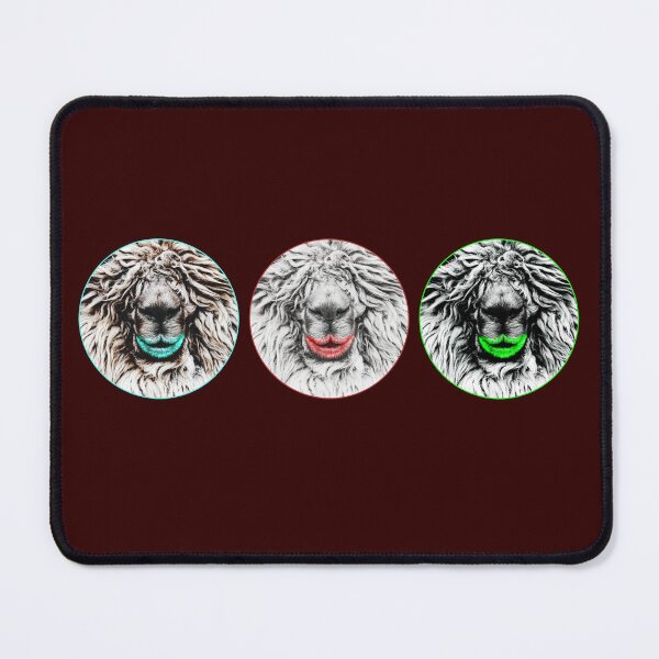 Item preview, Three Sheep Kisses Aqua, Red and Green - Digitally Reimaged Photograph designed and sold by HeavyHits.