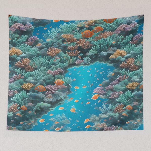 Item preview, Colorful coral reefs and marine life  designed and sold by WalterGomes.