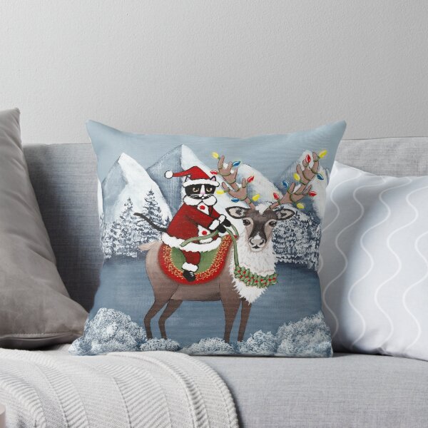 Item preview, Santa Cat and His Reindeer designed and sold by KilkennyCat Art.