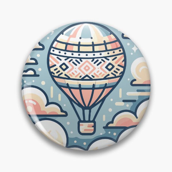 Item preview, Bohemian Sky Adventure Pastel Hot Air Balloon designed and sold by OniumEth.