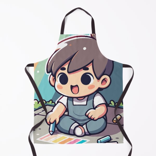 Item preview, Cheerful Cute Little Artist Child Chalk Art designed and sold by OniumEth.