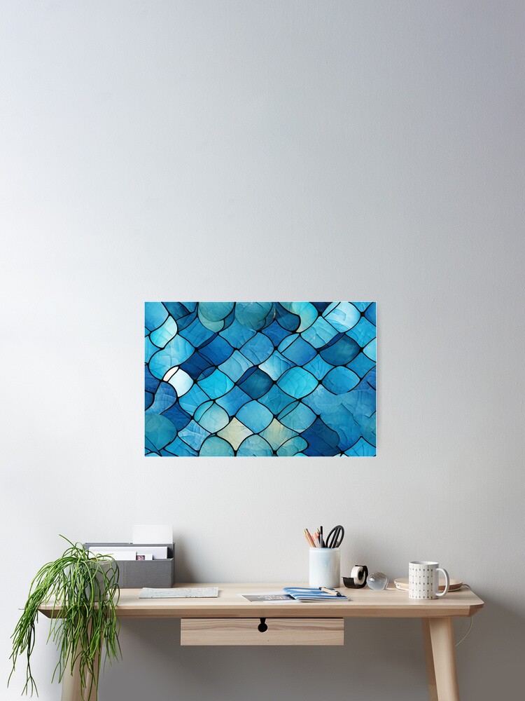 Thumbnail 2 of 3, Poster, Glass Tile Pattern designed and sold by SideSignal.