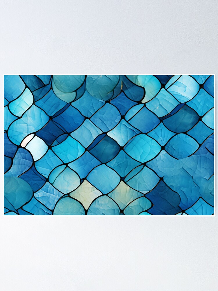 Thumbnail 1 of 3, Poster, Glass Tile Pattern designed and sold by SideSignal.