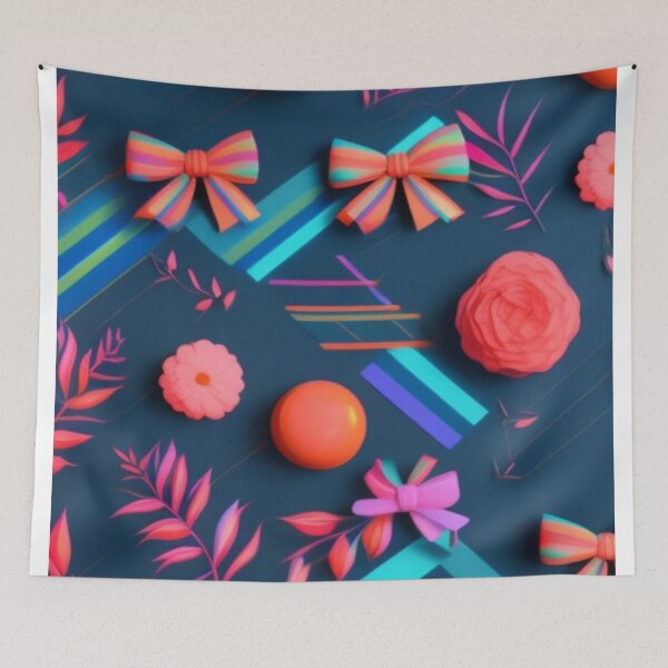 Item preview, Festive colorful bows and flowers  designed and sold by Roxburylane.