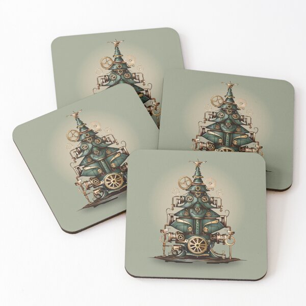 Item preview, Steampunk Christmas Tree Vintage Retro Style designed and sold by MusesWhispers.