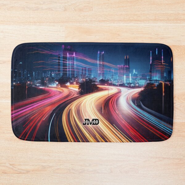 Item preview, Long Exposure City Traffic Neon Lights 1 designed and sold by Jenson Major.