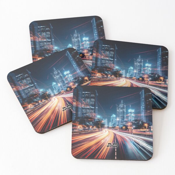 Item preview, Long Exposure City Traffic Neon Lights 4 designed and sold by Jenson Major.