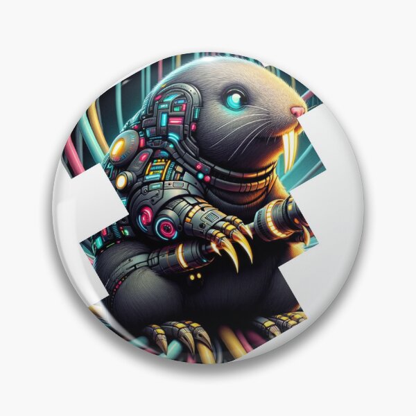 Item preview, Neon Digger - Cyber Mole  designed and sold by MrAI-Store.