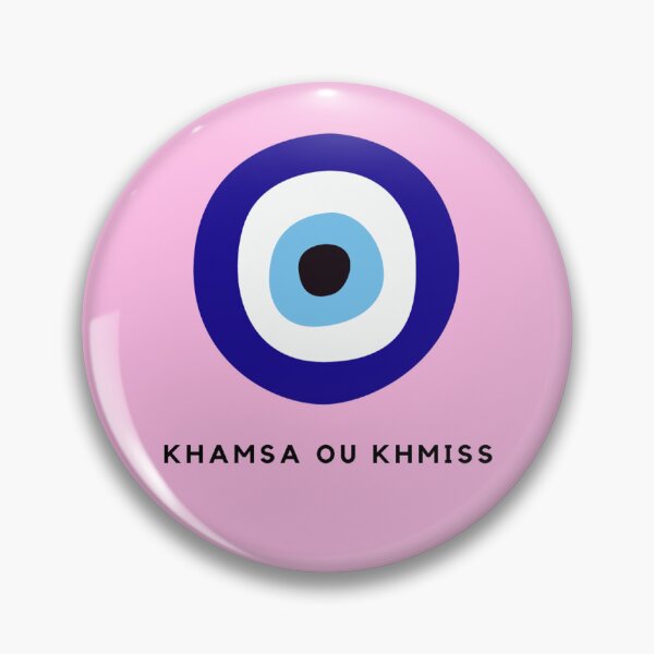 Item preview, Khamsa ou khmiss Evil eye protection pink blue designed and sold by themimiworld.