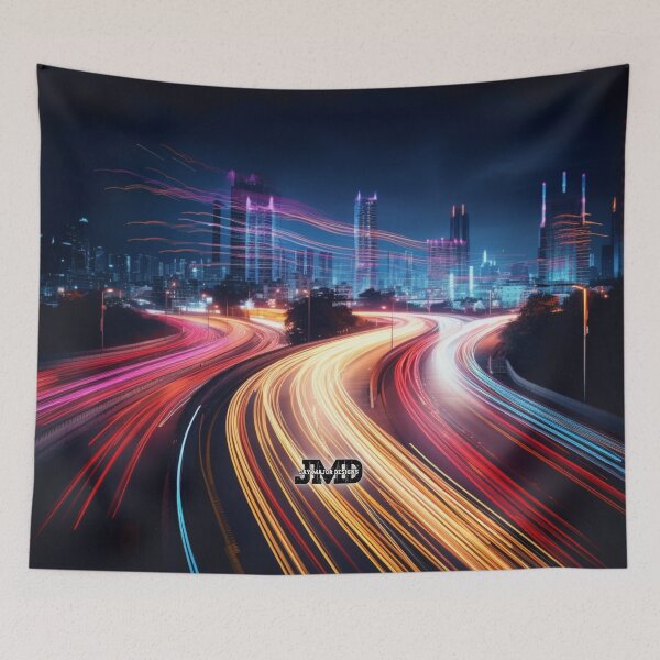 Item preview, Long Exposure City Traffic Neon Lights 7 designed and sold by Jenson Major.