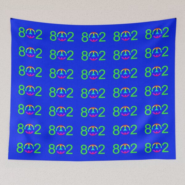 Item preview, Vermont 802 Neon Green Peace Area Code designed and sold by alittlebluesky.