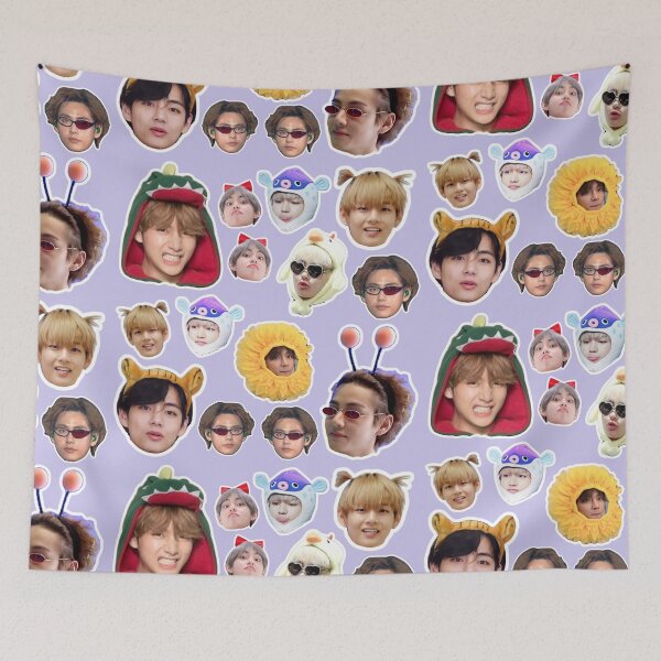 Item preview, Kim Taehyung with funny and cute memes designed and sold by D- Day.