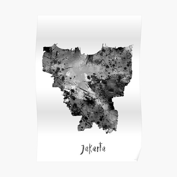 Jakarta Map Posters Redbubble