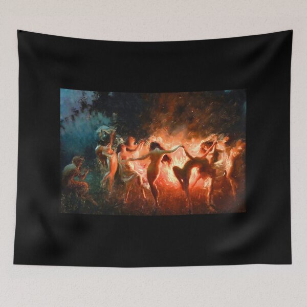 Item preview, Fire Dance - Joseph Tomanek - Nymphs Dancing to Pans Flute 1920 designed and sold by Arwen-Art.