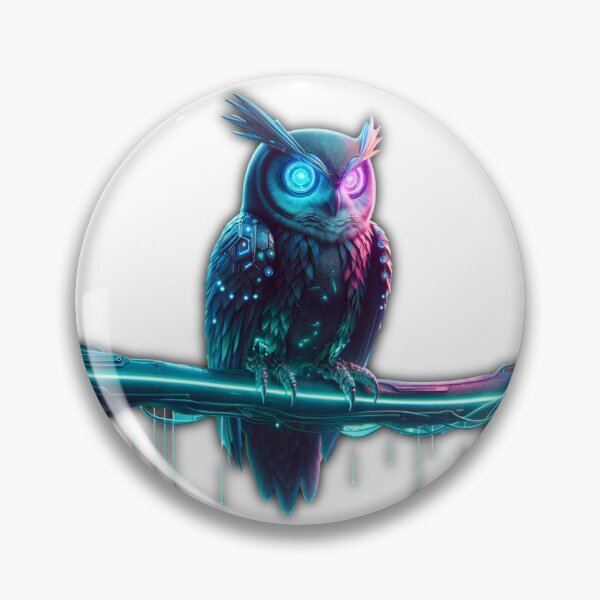 Item preview, Night Sentinel - Cyber Owl designed and sold by MrAI-Store.