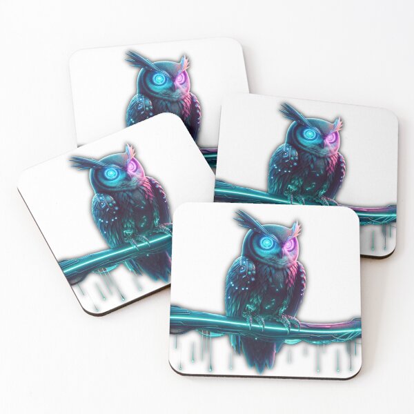 Item preview, Night Sentinel - Cyber Owl designed and sold by MrAI-Store.