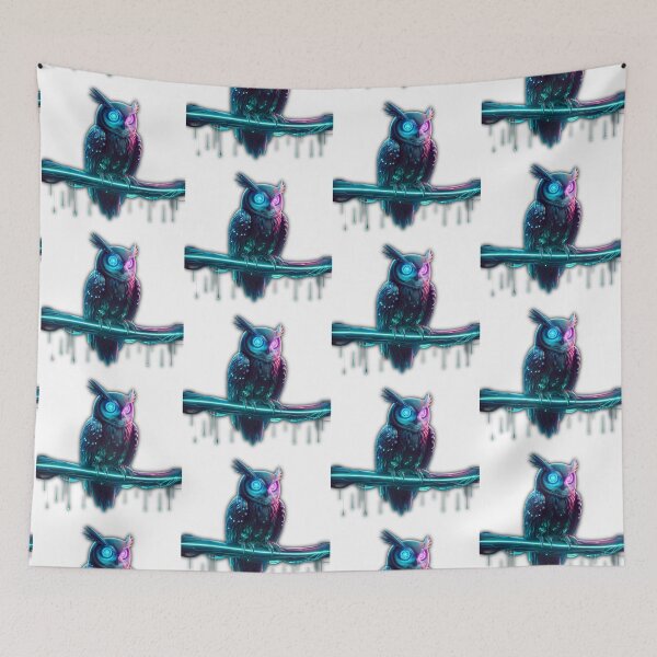 Item preview, Night Sentinel - Cyber Owl designed and sold by MrAI-Store.