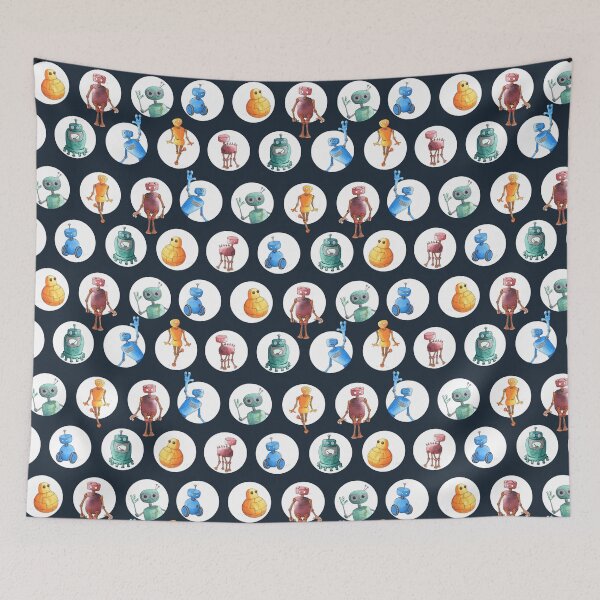 Item preview, Polka bots navy designed and sold by Peculiaris.
