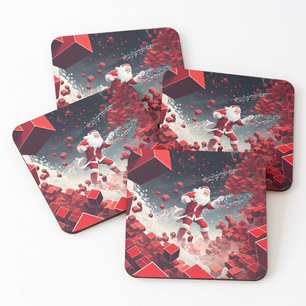Item preview, Santa per cubism designed and sold by AI-Only Creations.