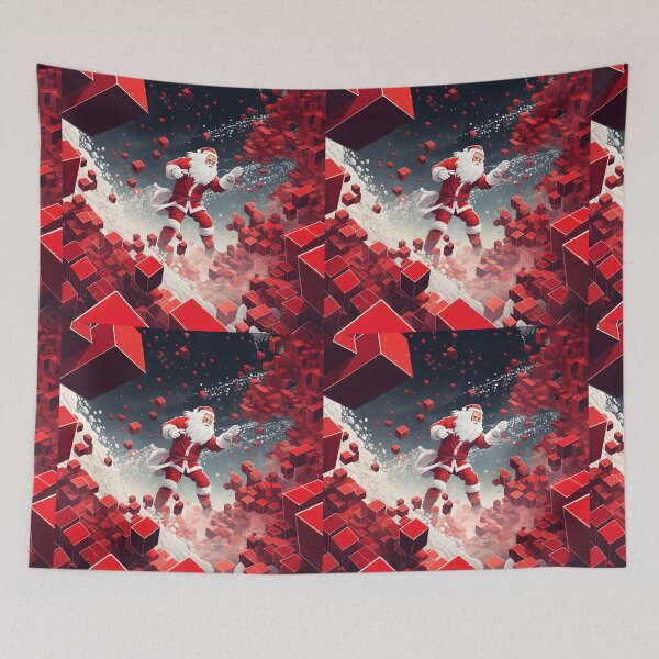 Item preview, Santa per cubism designed and sold by AI-Only Creations.