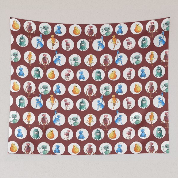 Item preview, Polka bots maroon designed and sold by Peculiaris.