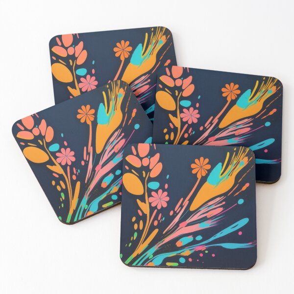 Item preview, Paint splattered floral  designed and sold by Roxburylane.