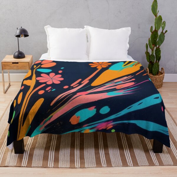 Item preview, Paint splattered floral  designed and sold by Roxburylane.