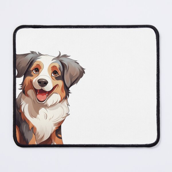 Item preview, Cute Australian Shepherd Dog - Playful Cartoon Illustration designed and sold by SipandStan.