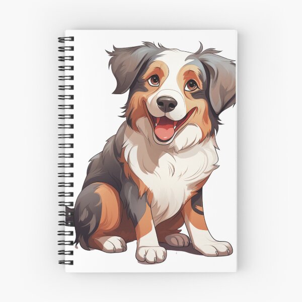 Item preview, Cute Australian Shepherd Dog - Playful Cartoon Illustration designed and sold by SipandStan.