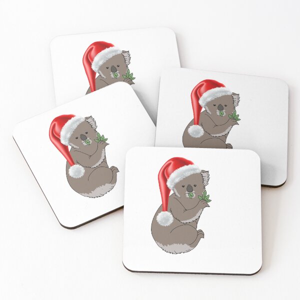 Item preview, drawing christmas koala christmas hat designed and sold by Babasoph.